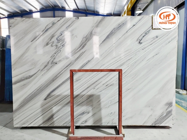 Đá Granite Bruno White vân gỗ thủy tinh màu trắng