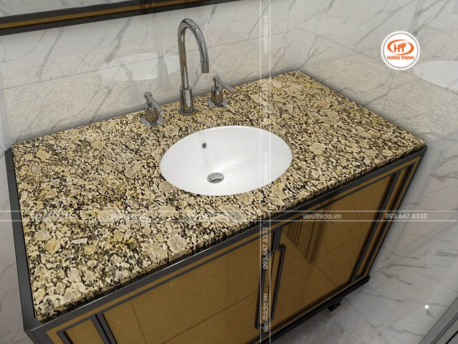 Đá granite Fiorito ốp bàn lavabo 