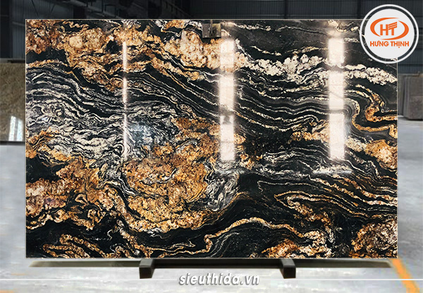 Đá Granite Black Taurus kết hợp các đường vân độc đáo