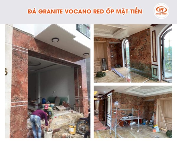 Đá Granite Volcano Red ốp mặt tiền