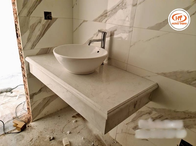Đá Marble Rosa Light ốp lavabo