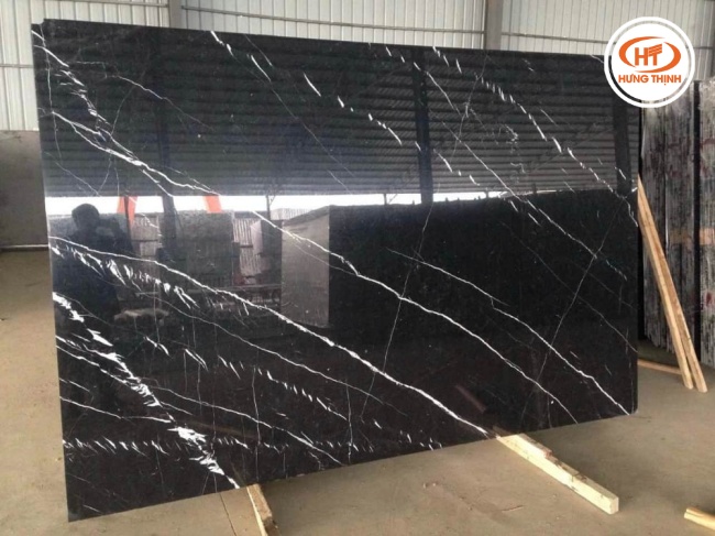 Đá Marble đen tia chớp khổ lớn