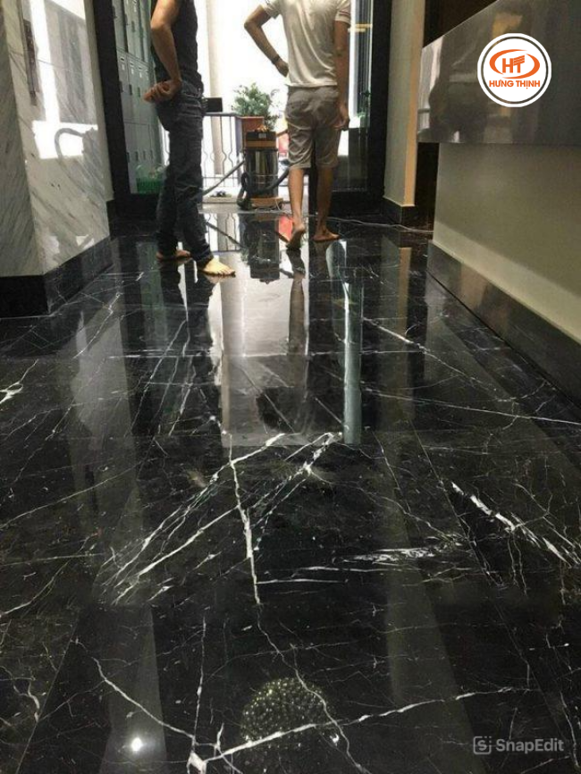 Đá Marble đen tia chớp lát sàn