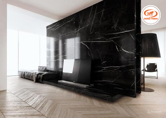 Đá Marble đen tia chớp ốp tường