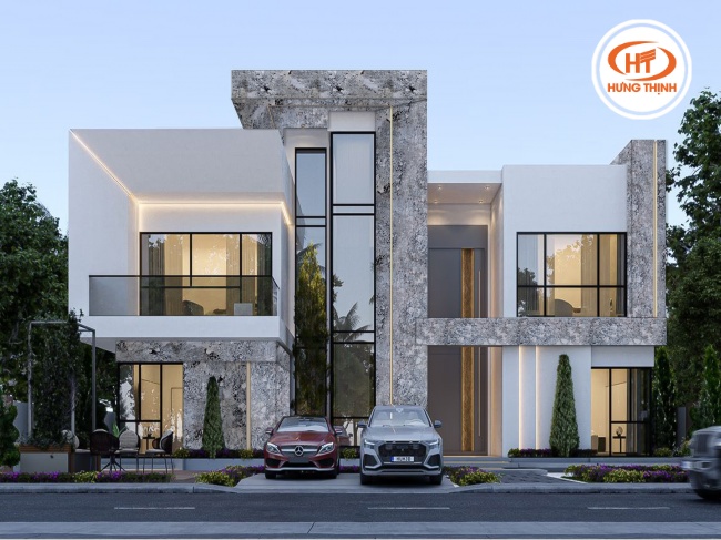Các loại đá hoa cương ốp mặt tiền làm tăng tính thẩm mỹ cho ngôi nhà