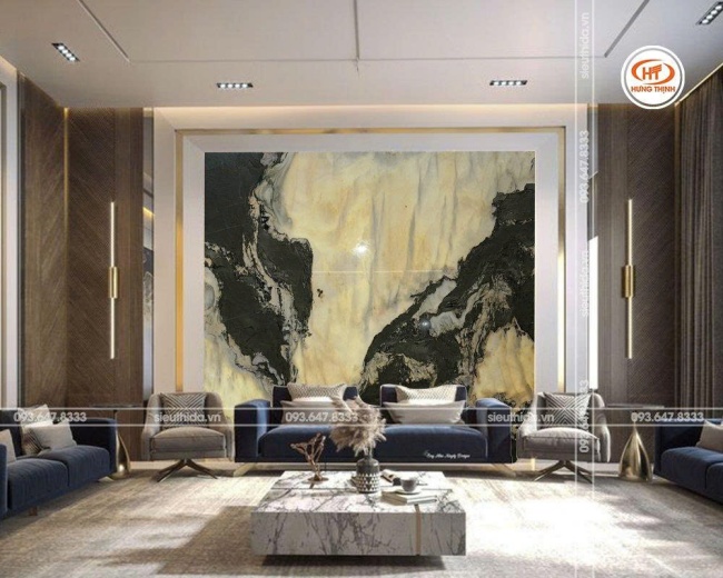 Tranh đá Onyx với đường vân uyển chuyển