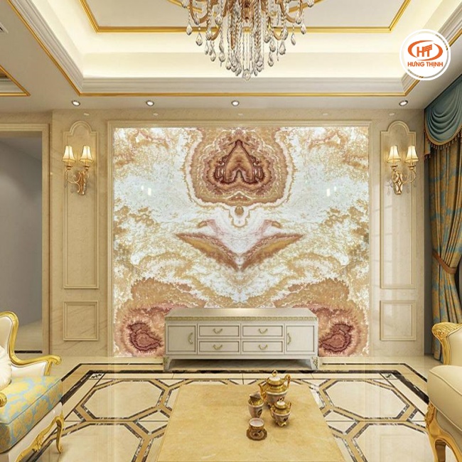 Tranh đá xuyên sáng Onyx nâng tầm thẩm mỹ không gian