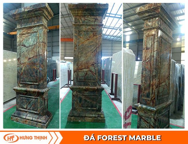 Đá Marble Black Forest ốp cột trụ