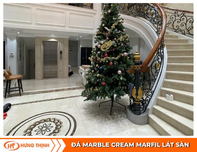 Đá Marble Cream Marfil lát sàn