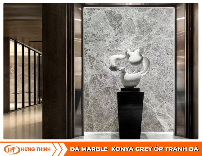 Đá Marble Konya Grey ốp tranh đá siêu đẹp