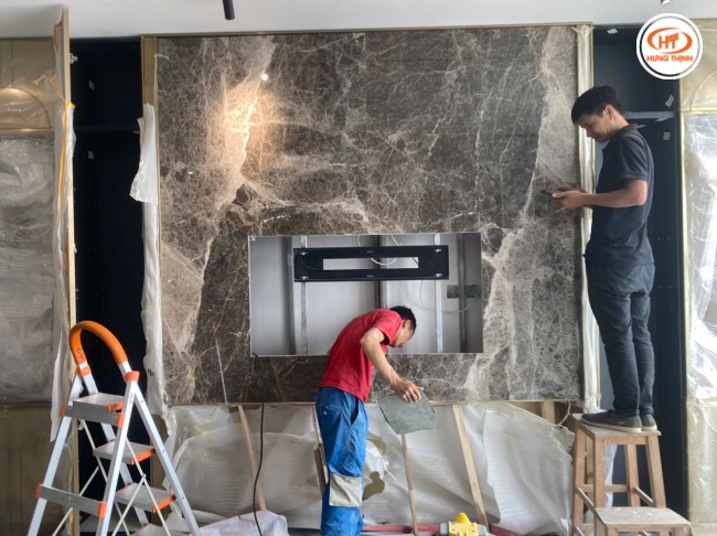Đá Marble Konya Grey ốp vách tivi