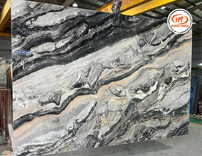Đá Marble Vân Gỗ Ý Nâu Đen mẫu mới