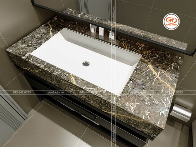 Ốp lavabo bằng đá Marble Asia Network siêu đẹp