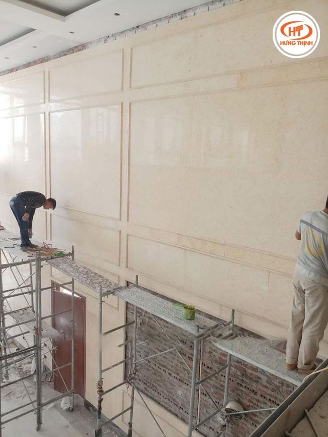 Đá Marble Crema Marfil ốp tường