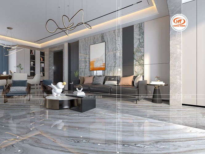 Không gian nội thất tinh tế với đá Granite Bruno White – bền màu, dễ vệ sinh