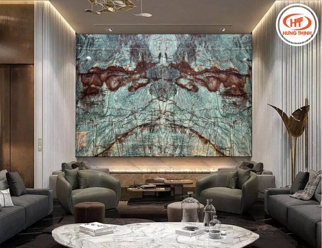 Tranh đá Thạch anh thể hiện thẩm mỹ và đẳng cấp của gia chủ. 