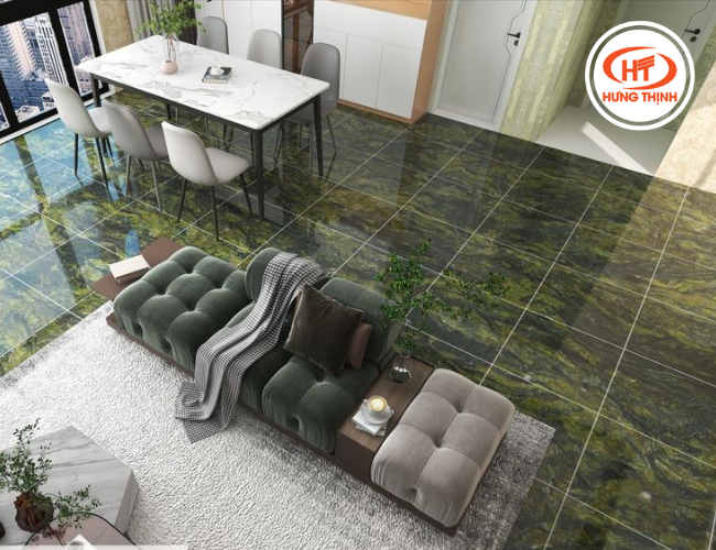 Màu xanh của đá Thạch Anh làm không gian trở nên mát mẻ