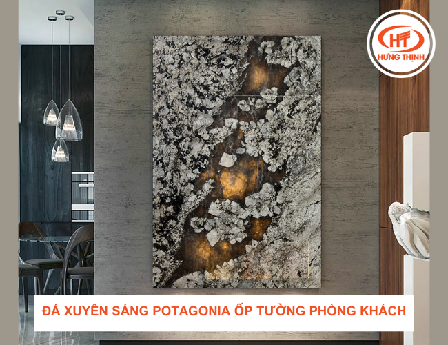 Ánh sáng xuyên qua tinh thể đá Potagonia tạo lên không gian đẳng cấp