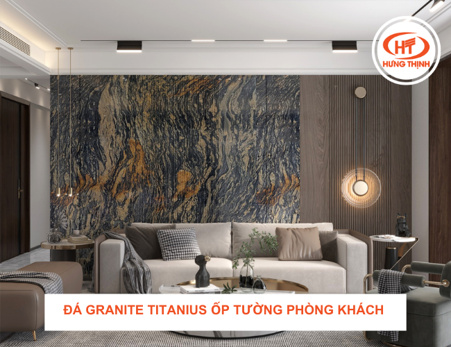 Vân đá xen kẽ màu vàng đen tạo cảm giác ấm cúng