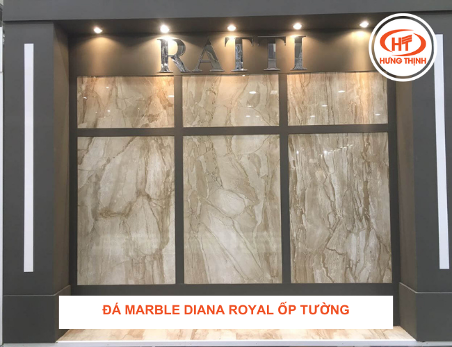 Đá Marble Diana Royal ốp tường giúp không gian sáng sủa