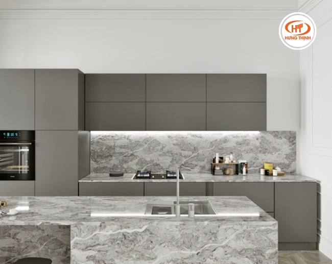 Khả năng chịu nhiệt của đá bếp BQ7701 gần như tuyệt đối. 