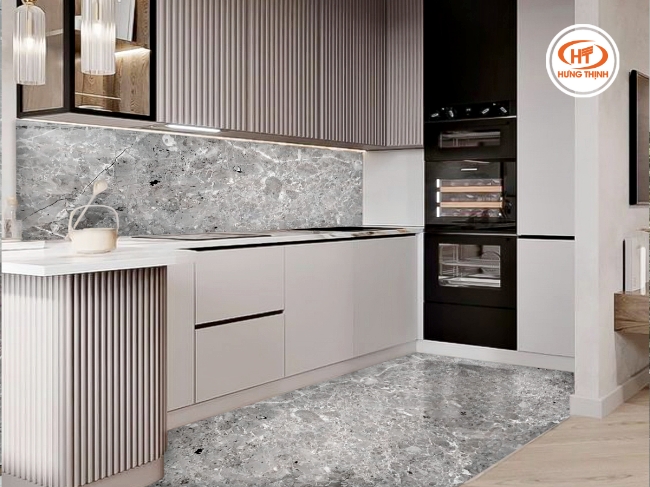 Đá xám Savana Grey ốp bếp 