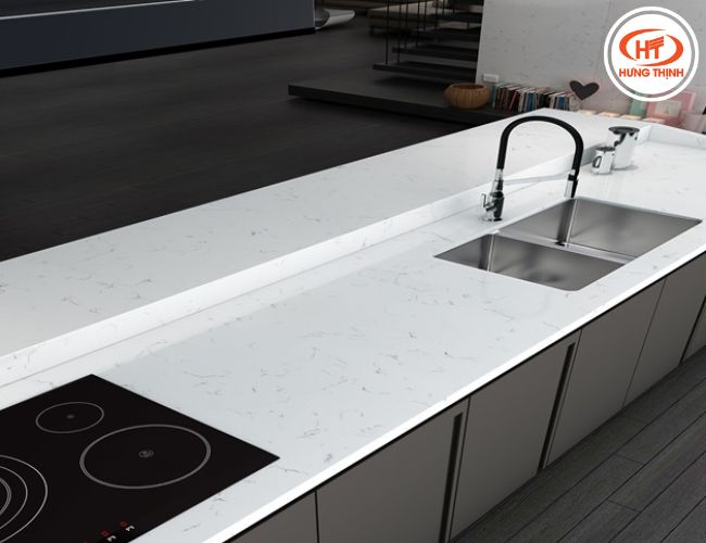 Giá đá Vicostone ốp bếp phụ thuộc vào độ phức tạp của bề mặt đá. 