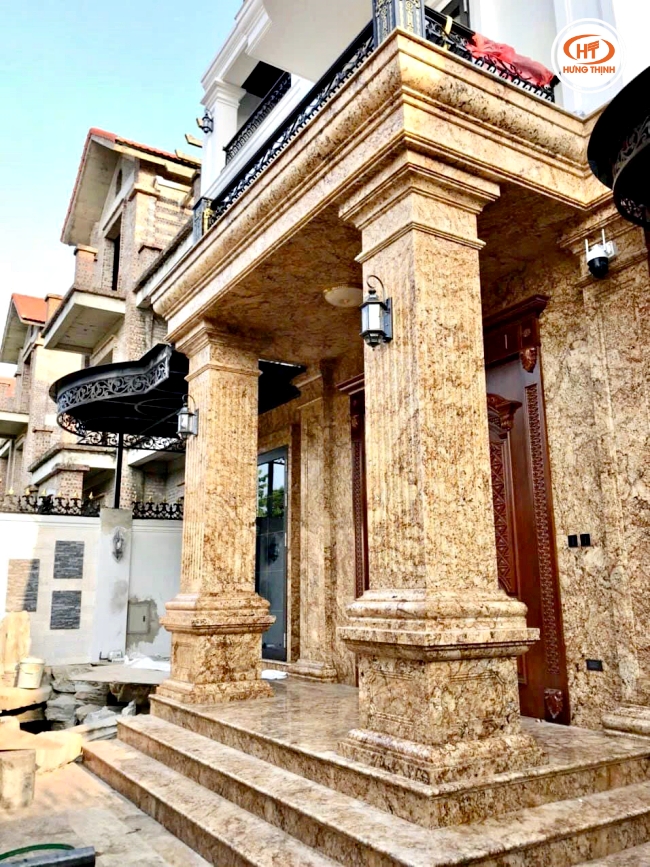 Đá tự nhiên ốp mặt tiền sẽ giữ được độ bền dài lâu