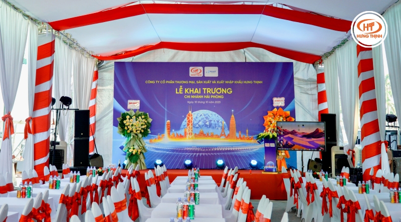 Không gian trang trọng tại buổi lễ khai trương kho đá Hưng Thịnh chi nhánh Hải Phòng