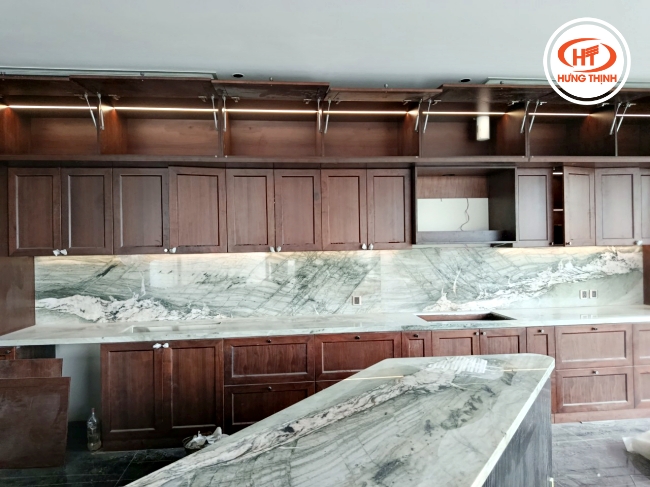 Những đường vân tự nhiên, độc nhất vô nhị trong căn bếp 