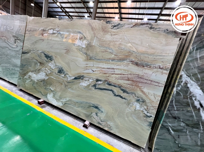 Đá Thạch Anh nguyên tấm khổ lớn sẵn tại kho Hưng Thịnh 
