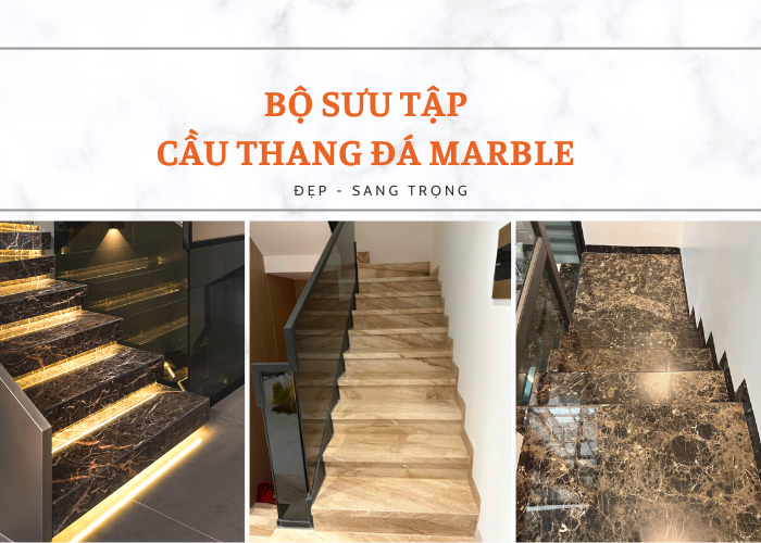 đá marble ốp cầu thang