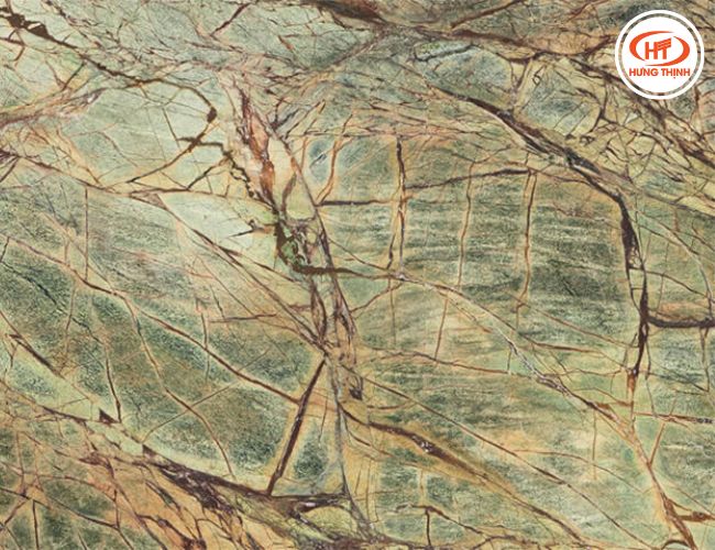 Map mô phỏng màu sắc và đường vân đá Forest Marble. 