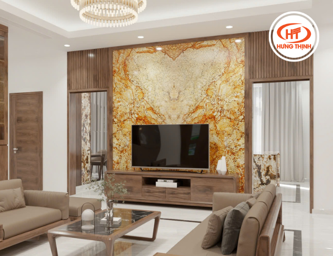 Màu vàng đem lại không gian đầm ấm cho gia đình 