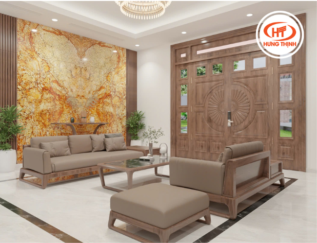 Màu vàng quyền lực giúp gia chủ thu hút tài lộc