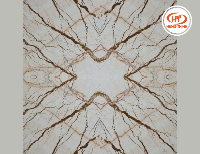 Tranh đá vân đối xứng ghép từ các viên đá Marble lẻ 