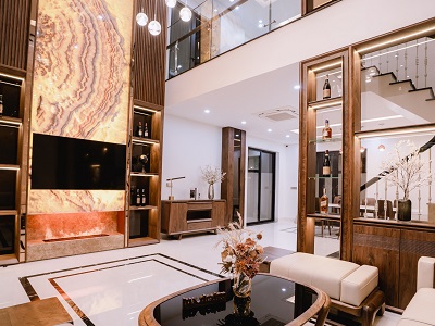 thi công đá biệt thự tại hateco