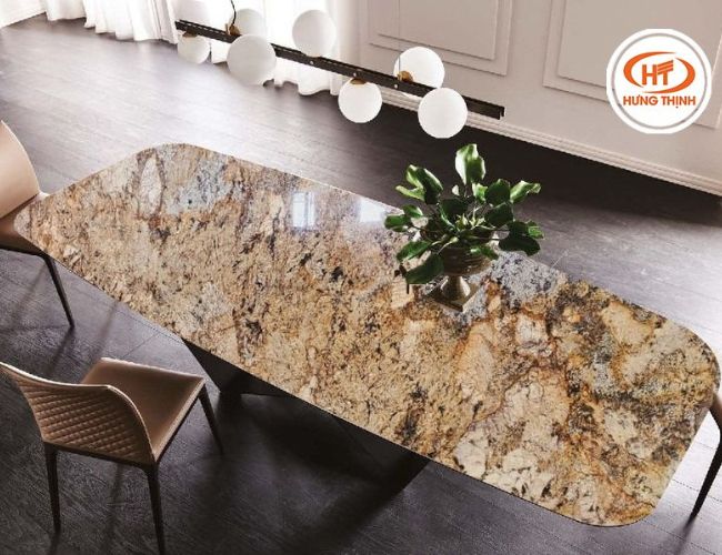 Bề mặt đá dày tới 2cm, chống chịu va đập cực tốt.