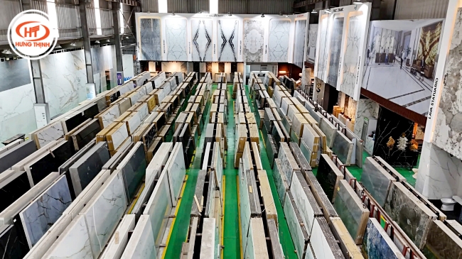 Quy mô tổng kho lớn, trưng bày 1000+ mẫu đá đa dạng