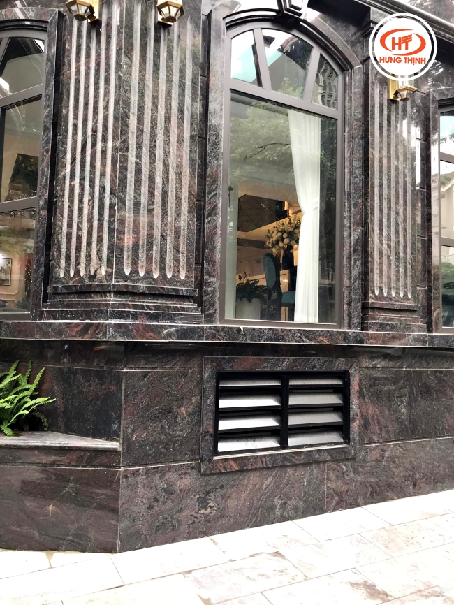 Mặt tiền ốp đá hoa cương Tím Sa Mạc