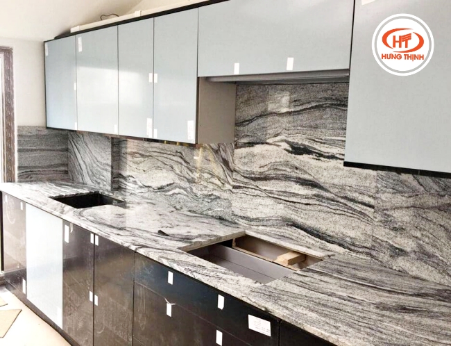 Đá hoa cương giá rẻ ốp bếp Trắng sa mạc