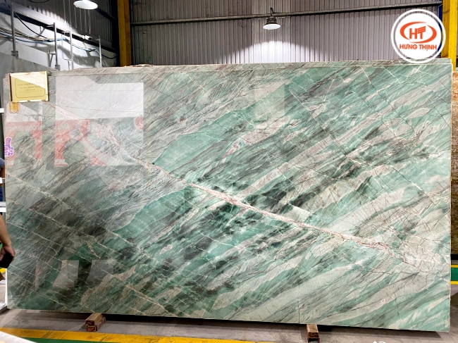 Đá Thạch anh xanh Green New Tiffany cao cấp. 