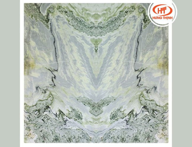 Tranh đá màu xanh ngọc giúp làm sáng không gian