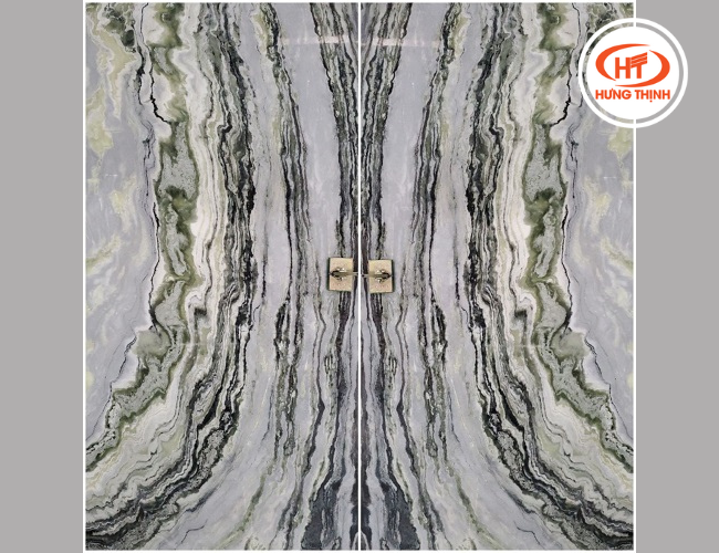 Đá Hymalaya Onyx ghép đối vân tại tổng kho Hưng Thịnh