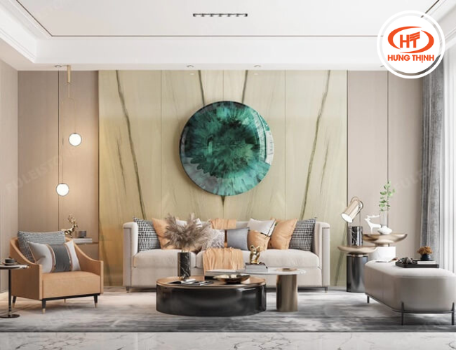 Tranh đá Thạch Anh Sliver Shadow trong phong thủy giúp tạo năng lượng tích cực cho gia chủ