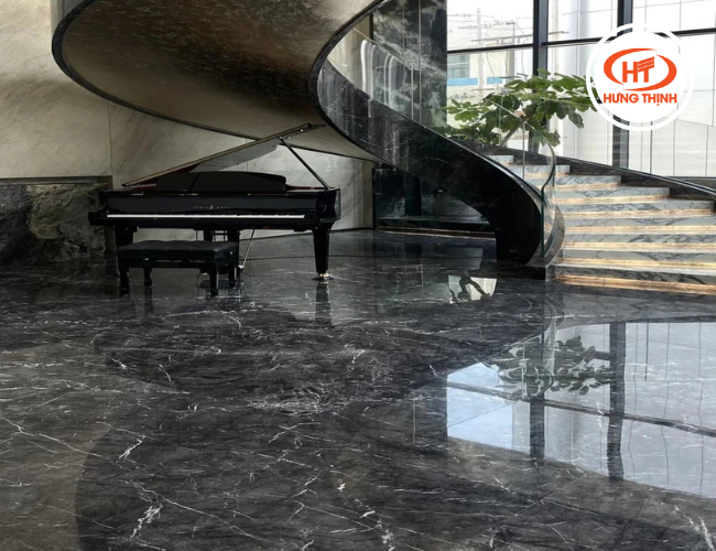 Sàn đá Marble Wyndham Grey trong phong cách nhà hiện đại 