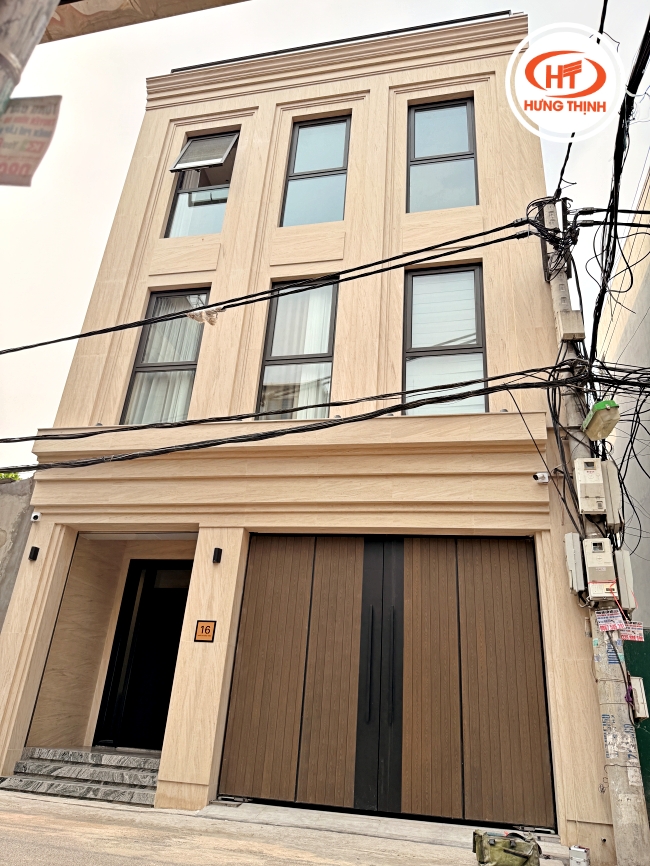 Công trình thi công đá ốp nhà phố tại Long Biên