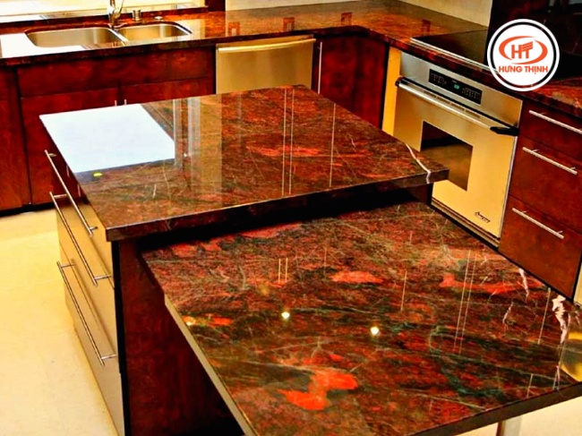 Đá Granite Volcano Red có bề mặt chống trầy xước