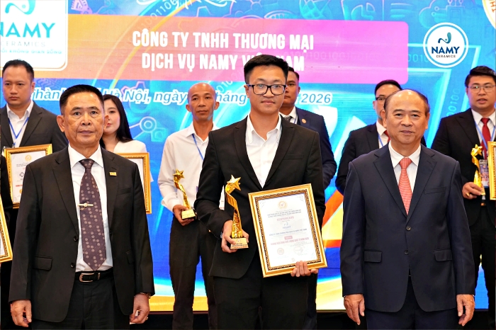 Namy Ceramic lọt Top 10 Thương hiệu vàng chất lượng quốc tế 2026