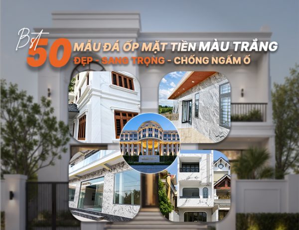 BST 50 mẫu đá ốp mặt tiền màu trắng đẹp, hot